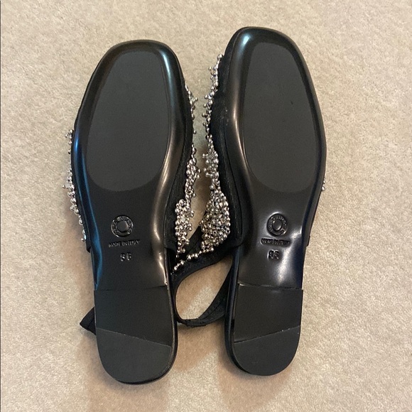 Dries Van Noten Mesh Embellished Slingback Flats - Picture 3 of 3